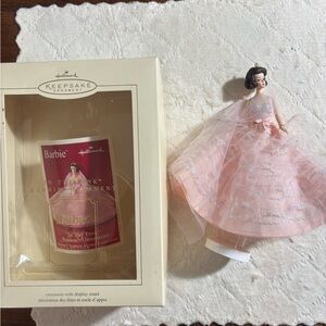 Hallmark Barbie in the pink Ornament in Pink Gown